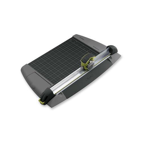 Swingline AccuCut A410Pro Rotary Trimmer - 10 Sheet Cutting Capacity - 15" (381 mm) Cutting Length - Alignment Grid, Enclosed Blades, Adjustable Paper Guide, Ruler - Metal, Stainless Steel - 1 Each