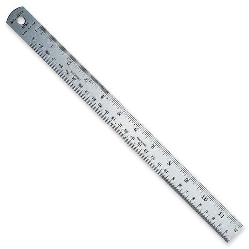 Staedtler 9635318BK English/Metric Ruler - 18" Length - Metric, Imperial Measuring System - Stainless Steel - 1 Each