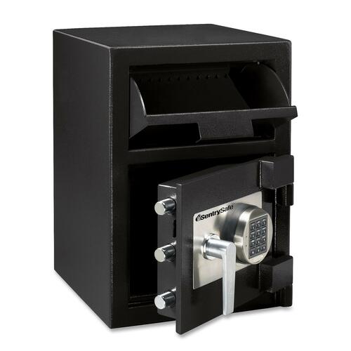 Sentry Safe DH074E Depository Safe - 26.61 L - Electronic Lock - Internal Size 10.5" x 13.7" x 11.3" - Overall Size 20" x 14" x 15.6" - Black - Steel - Safes - SENDH074E