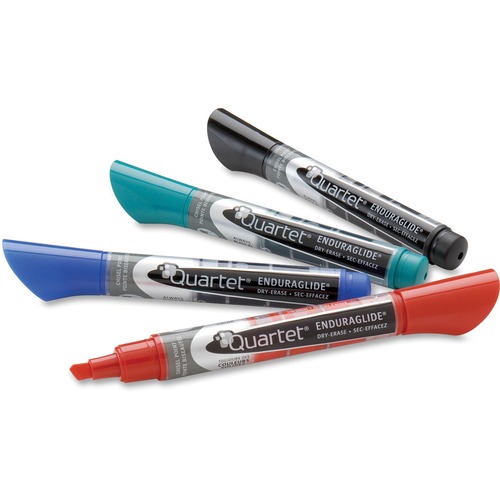 Quartet EndurGlide Dry Erase Marker - Chisel Marker Point Style - Assorted - 4 / Pack