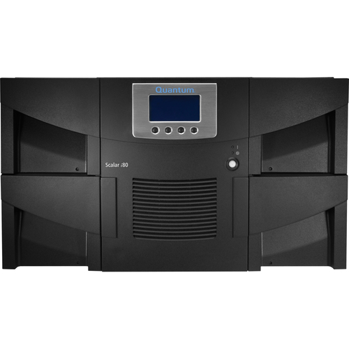 Quantum Scalar i80 LTO Ultrium 4 Tape Library - 1 x Drive/50 x Slot - LTO-4 (Read/Write) - LTO-4 - Fibre Channel - Barcode Reader - 6U - Rack-mountableRack-mountable - 1 Year Warranty