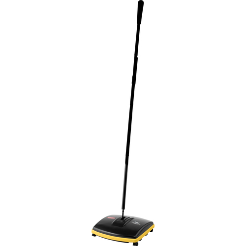 Rubbermaid Floor and Carpet Mechanical Sweeper - 6.50" (165.10 mm) ABS Plastic Bristle - 44" (1117.60 mm) Handle Length - 1" (25.40 mm) Handle Diameter - 9.50" (241.30 mm) Overall Length - Galvanized Steel Handle - 4 / Pack