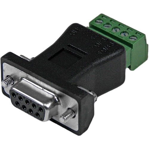 StarTech.com RS422 RS485 Serial DB9 to Terminal Block Adapter - Convert an RS-422 or RS-485 DB 9 male serial connector to a terminal block connector