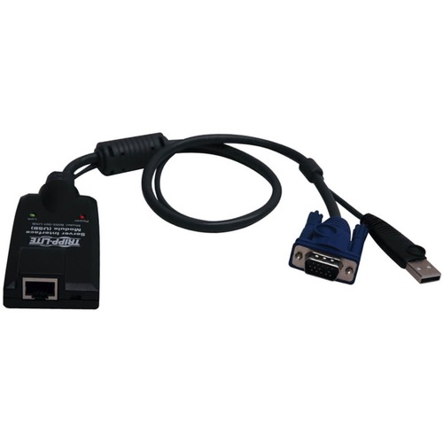 Tripp Lite TAA / GSA USB Server Interface Module for B064 -IPG KVM Switches - Data Transfer Cable - First End: 1 x RJ-45 Network - Female - Second End: 1 x USB Type A - Male, 1 x 15-pin HD-15 - Male - Black - TAA Compliant