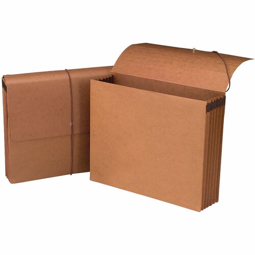 Smead 100% Recycled Wallet, 5-1/4" Expansion, Flap and Cord Closure, Letter Size, Redrope, 10 per Box (71198) - Letter - 8 1/2" x 11" Sheet Size - 5 1/4" Expansion - Redrope - Redrope - Recycled - 1 Each