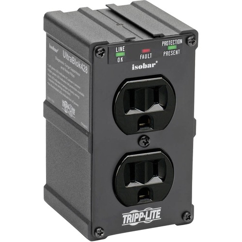 Tripp Lite Isobar Surge Protector Wall Mount Direct Plug In 2 Out 1410 Joul - Receptacles: 2 x NEMA 5-15R - 1410J