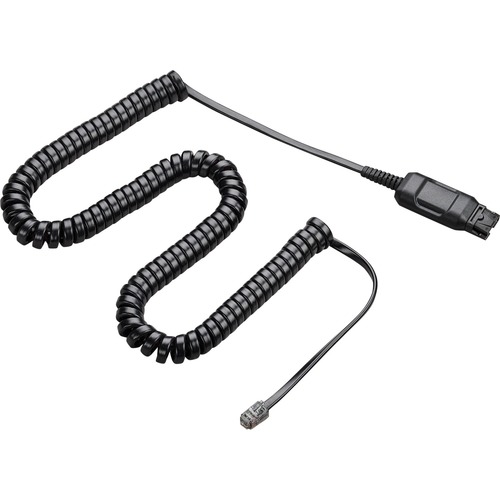 Plantronics A10 Audio Cable Adapter - Phone Cable - Quick Disconnect Audio - RJ-11 Phone - 1 Each - Telephone Cords & Accessories - PLN6626803