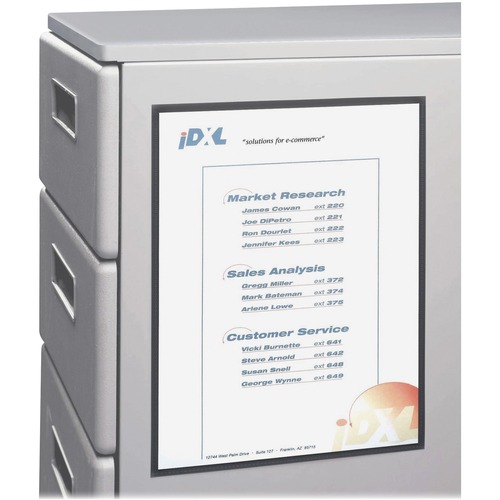 C-Line Cubicle Keepers Display Pockets for Metal Surfaces - Magnetic, 8-1/2 x 11, 25/BX, 37991
