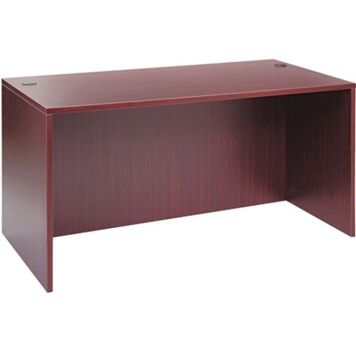 Alera Valencia Series Straight Front Desk Shell, 59-1/8w x 29-1/2d x 29-1/2h, Mahogany - x 1" Thickness Top, 29.5" Height x 59.1" Width x 29.5" Depth - Band Edge - Material: Polyvinyl Chloride (PVC) - Finish: Mahogany, Charcoal - Water Resistant, Scratch 