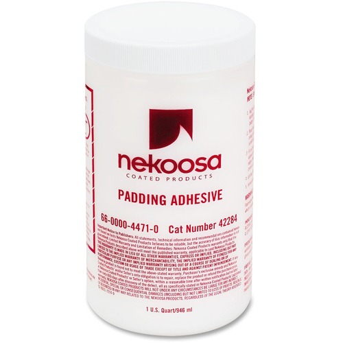 Nekoosa Fan-out Padding Adhesive - 1 quart - 1 Each - White