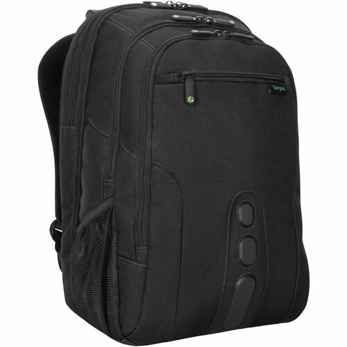 Targus EcoSmart TBB019US Carrying Case (Backpack) for 17" Notebook - Black, Green - Bump Resistant, Drop Resistant - Polyester Body - Checkpoint Friendly - Shoulder Strap, Trolley Strap - 19.5" Height x 13" Width x 7.5" Depth - 7.13 gal Volume Capacity