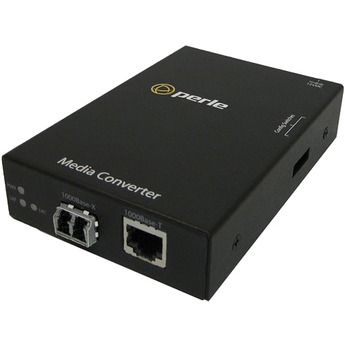 Perle S-1000-S2LC10 Gigabit Ethernet Stand-Alone Media Converter - 1 x Network (RJ-45) - 1 x LC Ports - DuplexLC Port - 1000Base-T, 1000Base-LX - 10 km - External, Rail-mountable, Wall Mountable, Rack-mountable