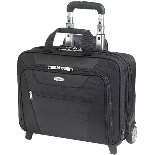 Samsonite Carrying Case (Portfolio) for 17" Notebook - Black - Ballistic Polyester Body - Poly Interior Material - Handle - 13" Height x 17" Width x 6.5" Depth