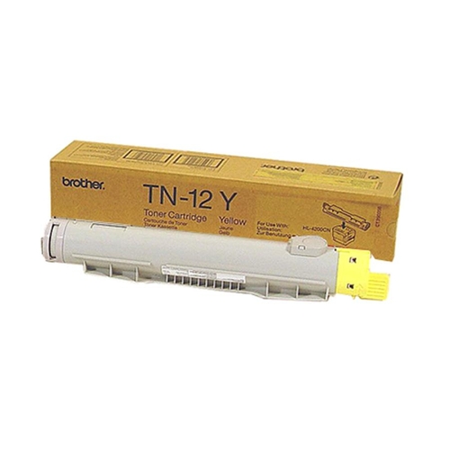 Brother TN12Y Toner Cartridge - Laser - 6000 Pages - Yellow - 1 Each