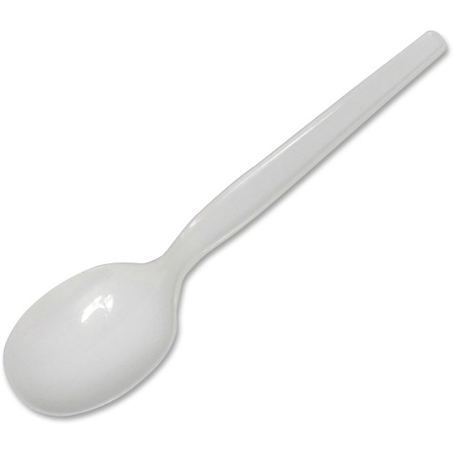Dixie Medium-weight Disposable Soup Spoons by GP Pro - 1 Piece(s) - 1000/Carton - Soup Spoon - 1 x Soup Spoon - White
