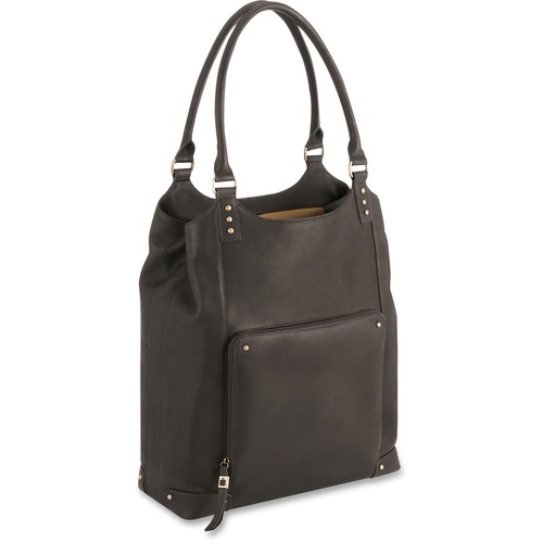 Solo Vintage VTA804-3 Carrying Case (Tote) for 16" Notebook - Brown - Leather, Polyester Body - 13.5" Height x 17.3" Width x 4.8" Depth - 1 Each