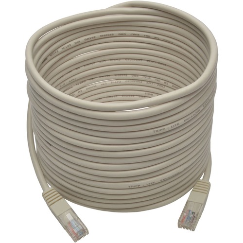 Eaton Tripp Lite Series Cat5e 350 MHz Molded (UTP) Ethernet Cable (RJ45 M/M), PoE - White, 25 ft. (7.62 m) - 25 ft Category 5e Network Cable - First End: 1 x RJ-45 - Male - Second End: 1 x RJ-45 - Male - Patch Cable - White - 1 Each