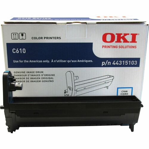 Oki 44315101/02/03/04 Image Drum - LED Print Technology - 20000 Pages - 1 Each - Cyan