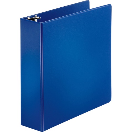 Business Source Basic Round Ring Binders - 3" Binder Capacity - Letter - 8 1/2" x 11" Sheet Size - Round Ring Fastener(s) - Vinyl - Dark Blue - 762 g - 1 Each = BSN28661