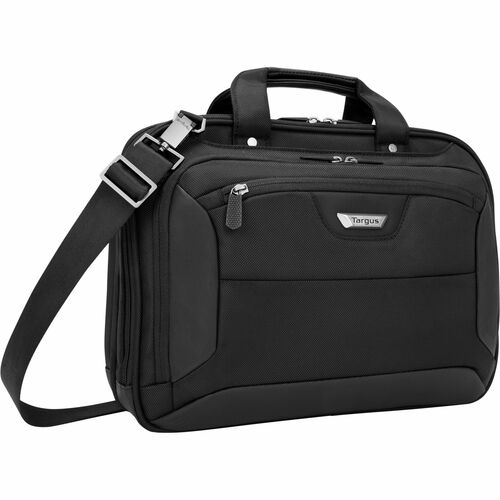 Targus Corporate Traveler CUCT02UA14S Carrying Case (Briefcase) for 14" Notebook, Tablet - Black - Drop Resistant, Shock Absorbing, Wear Resistant, Water Resistant, Impact Resistant - Ballistic Nylon Body - Checkpoint Friendly - Trolley Strap, Shoulder St
