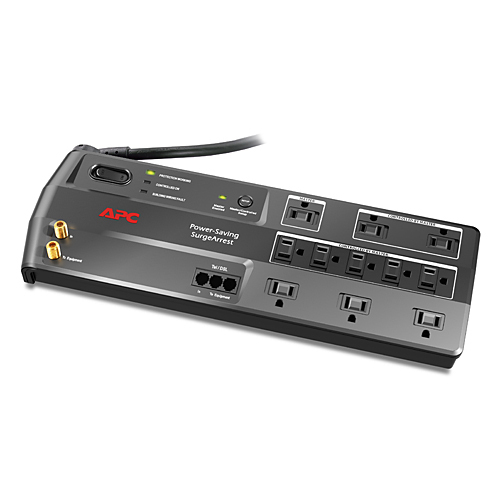 APC by Schneider Electric SurgeArrest Performance P11GTV 11-Outlet Surge Suppressor - 11 x NEMA 5-15R - 3400 J - 120 V AC Input - Phone/Fax/Modem/DSL, Cable Modem/Video Protection