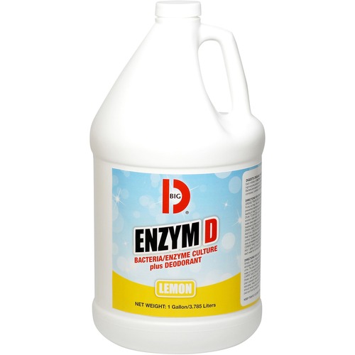 Big D ENZYM D Bacteria/Enzyme Culture Plus - 128 fl oz (4 quart) - Citrus Scent - 1 Each - Deodorant, Odor Neutralizer, Enzyme-free - White