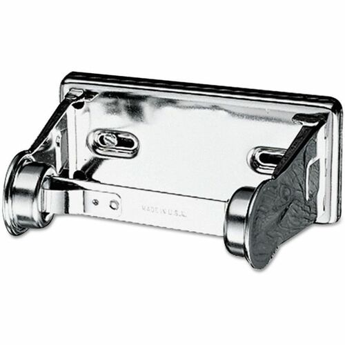 San Jamar Single-roll Toilet Tissue Dispenser - Roll Dispenser - 1 x Roll - 2.8" Height x 6" Width x 4.5" Depth - Steel - Chrome - Lockable, Anti-theft - 1 Each