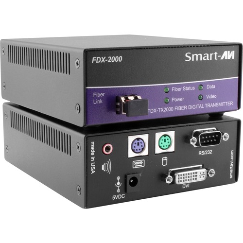 SmartAVI FDX-2000 KVM Console/Extender - 2 Computer(s) - 1400 ft Range - WUXGA - 1920 x 1200 Maximum Video Resolution - 4 x PS/2 Port - 2 x DVI - For PC