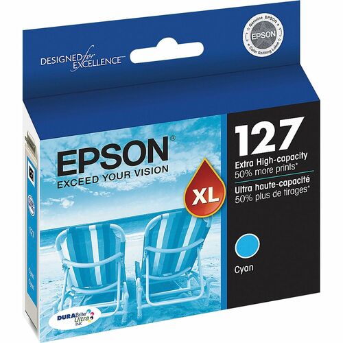 Epson DURABrite T127220-S Original Ink Cartridge - Inkjet - Cyan - 1 Each - Ink Cartridges & Printheads - EPST127220S