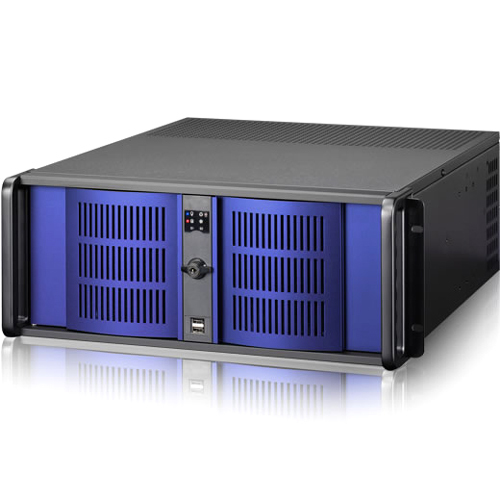 iStarUSA D-400 Rackmount Ecnlosure - Rack-mountable - Blue - 4U - 7 x Bay - 2 x Fan(s) Installed - 350 W - ATX, Micro ATX Motherboard Supported - 3 x Fan(s) Supported - 4 x External 5.25" Bay - 1 x External 3.5" Bay - 2 x Internal 3.5" Bay - 7x Slot(s) - 
