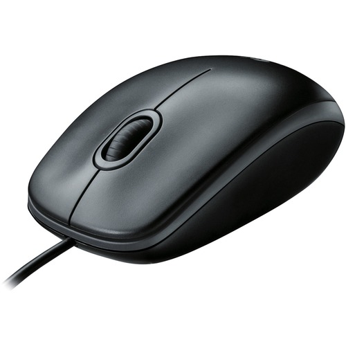 Logitech B100 Optical USB Mouse - Optical - Cable - Black - 1 Pack - USB - 800 dpi - Scroll Wheel - 3 Button(s) - Symmetrical - Mice - LOG910001439