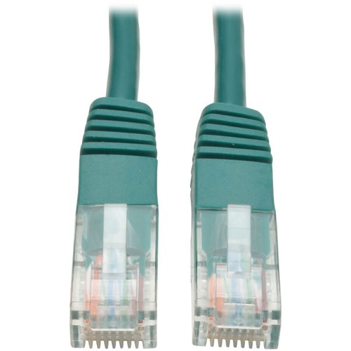Tripp Lite Cat5e 350 MHz Molded (UTP) Ethernet Cable (RJ45 M/M) PoE Green 1 ft. (0.31 m) - Category 5e - 1ft - 1 x RJ-45 Male Network - 1 x RJ-45 Male Network - Green