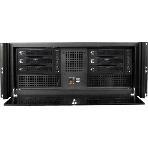iStarUSA D Value D-416-B6SA Rackmount Enclosure - Rack-mountable - Black - Metal, Aluminum - 4U - 8 x Bay - 3 x Fan(s) Installed - ATX Motherboard Supported - 5 x Fan(s) Supported - 2 x External 5.25" Bay - 6 x External 3.5" Bay - 7x Slot(s) - 2 x USB(s)