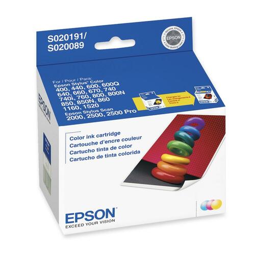 Epson Original Ink Cartridge - Inkjet - 300 Pages - Cyan, Magenta, Yellow - 1 Each - Ink Cartridges & Printheads - EPSS191089S