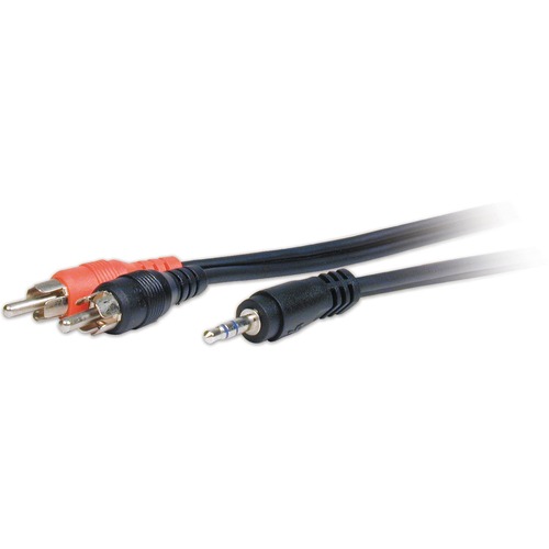 Comprehensive Standard Series 3.5mm Stereo Mini Plug to 2 RCA Plugs Audio Cable 25ft - 25 ft Mini-phone/RCA Audio Cable for Audio Device - First End: 1 x Mini-phone Stereo Audio - Male - Second End: 2 x RCA Stereo Audio - Male - Shielding - Nickel Plated 