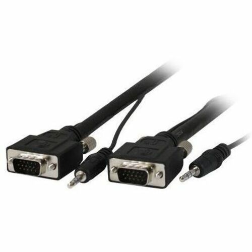 Comprehensive Pro AV/IT Series VGA w/Audio HD15 pin Plug to Plug Cable 50ft - 50 ft Mini-phone/VGA A/V Cable for Audio/Video Device - First End: 1 x 15-pin HD-15 VGA- Male, 1 x Mini-phone Stereo Audio - Male - Second End: 1 x 15-pin HD-15 VGA- Male, 1 x M