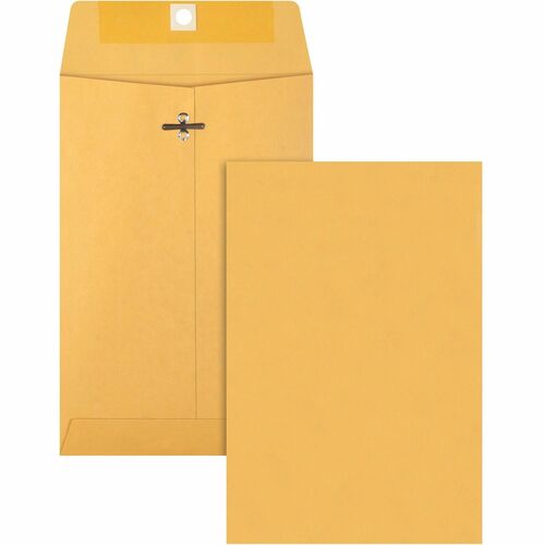 Business Source Heavy-duty Metal Clasp Envelopes - Clasp - #55 - 6" Width x 9" Length - 28 lb - Clasp - Kraft - 100 / Box - Kraft