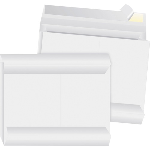Business Source Tyvek Side-opening Envelopes - Document - 10" Width x 13" Length - 2" Gusset - Peel & Seal - Tyvek - 100 / Carton - White
