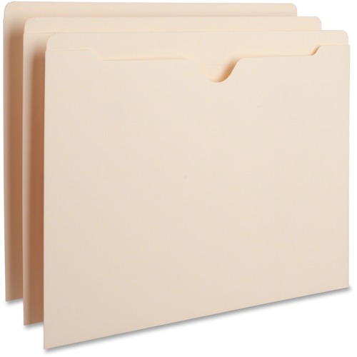 Business Source Letter Recycled File Pocket - 8 1/2" x 11" - Manila - 10% Recycled - 100 / Box - Manila Jackets - BSN65796