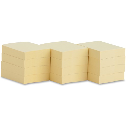 Picture of Business Source Yellow Repositionable Adhesive Notes