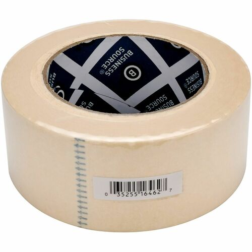 Business Source Utility-purpose Masking Tape - 60 yd Length x 2" Width - 3" Core - Crepe Paper Backing - For Bundling, Holding, Sealing, Masking - 1 / Roll - Tan