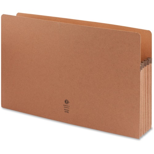 Business Source Legal Recycled File Pocket - 8 1/2" x 14" - 5 1/4" Expansion - Redrope - Redrope - 30% Recycled - 10 / Box