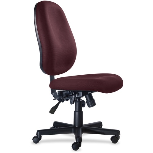 9 to 5 Seating Agent 1660 Armless Mid-Back Task Chair - 27" x 24.5" x 44.5" - Polyester Plum Seat