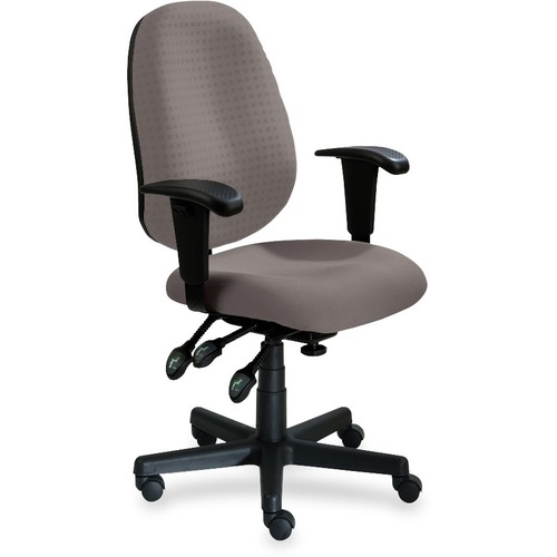 9 to 5 Seating Agent 1660 Mid-Back Task Chair with Arms - 27" x 24.5" x 44.5" - Polyester Lead Seat