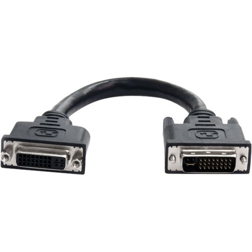 StarTech.com 6in DVI-I Dual Link Digital Analog Port Saver Extension Cable M/F - Extend a DVI-I port by 6in, to prevent unnecessary strain on the port - 6in DVI Male to Female Cable - 6in DVI-I Extension Cable - 6 inch DVI Dual Link Extension Cable - 6in 