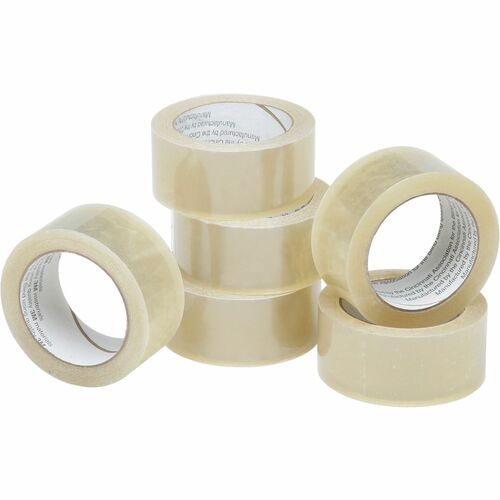 SKILCRAFT 7510-01-579-6874 Packaging Tape - 55 yd Length x 2" Width - Polypropylene - 3.10 mil - Acrylic Backing - 6 / Pack - Clear