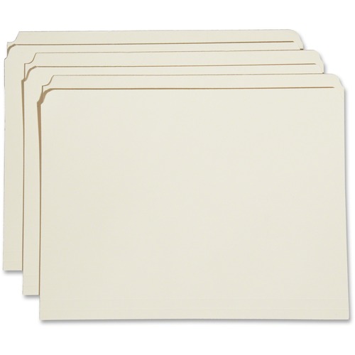 SKILCRAFT 7530-01-583-0557 Letter Recycled Top Tab File Folder - 8 1/2" x 11" - 3/4" Expansion - Manila - 30% Recycled - 100 / Box