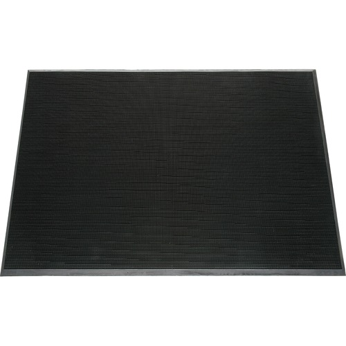 SKILCRAFT 7220-01-582-6248 Entry Scraper Mat - Floor - 72" Length x 36" Width x 0.620" Thickness - Vinyl - Black - 1 Each
