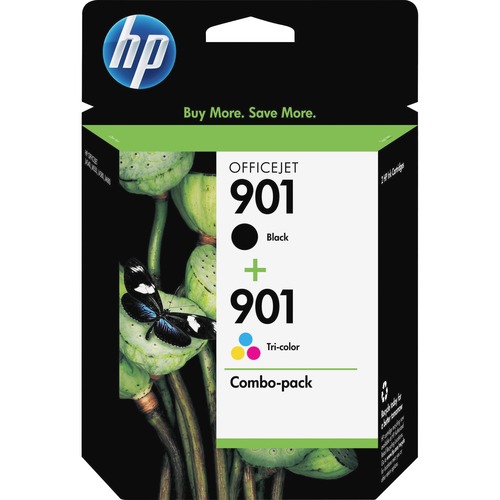 HP 901 (CN069FN) Original Ink Cartridge - Inkjet - 200 Pages Black, 360 Pages Tri-color - 2 / Pack