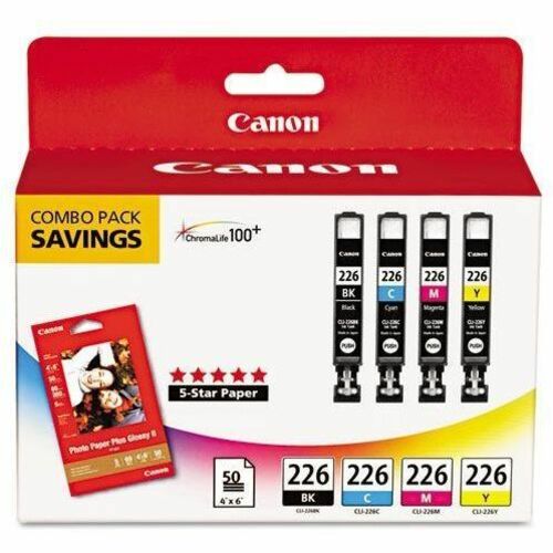 Canon CLI-226 Original Inkjet Ink Cartridge - Black, Cyan, Magenta, Yellow - 4 / Pack
